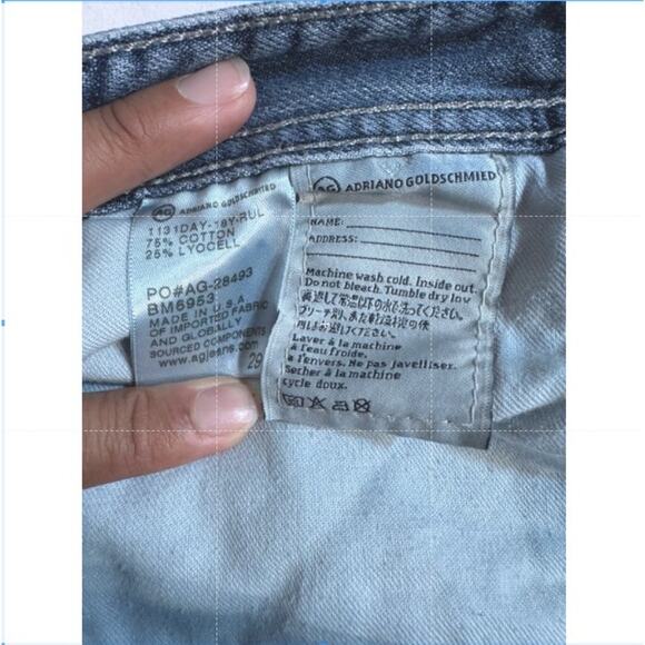 Adiano Goldschmied AG Matchbox Slim Straight Denim Jeans Men’s Size 29 - Picture 7 of 8